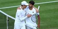 Alcaraz e Sinner na final Foto: AELTC / Esporte News Mundo
