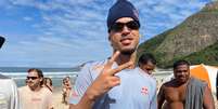L7nnon esteve na manhã deste domingo, 13, na Prainha, zona oeste do Rio, para acompanhar o 'final day' da WSL Layback Foto: Éros Mendes/Terra
