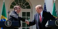O presidente dos EUA, Donald Trump, e o ex  Foto: presidente do Brasil, Jair Bolsonaro -  Alan Santos/PR / Perfil Brasil