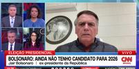 Jair Bolsonaro se estressa durante entrevista ao vivo à CNN Brasil  Foto: Reprodução/CNN/Youtube