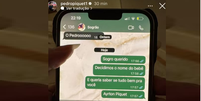 Pedro Piquet compartilhou brincadeira de sua esposa, mas apagou o post em seguida Foto: Reprodução/ Instagram @pedropiquet1