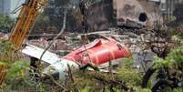 Destroços de avião da Air India em Ahmedabad  Foto: ANSA / Ansa - Brasil