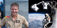 Primeiro paraquedista a saltar da estratosfera, Felix Baumgartner morre em acidente com paramotor na Itália  Foto: Manfred Schmid/Getty Images e Divulgação/National Air and Space Museum