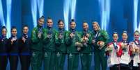 Seleção de Conjunto é campeã geral da Copa do Mundo de Milão, na Itália  Foto: André Menezes/CBG