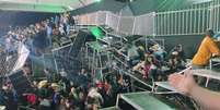 Arquibancada desabou durante evento de rodeio em Eldorado (SP)  Foto: Reprodu&ccedil;&atilde;o/Redes sociais