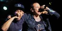 Mike Shinoda e Chester Bennington, do Linkin Park  Foto: Jason Squires / WireImage / Rolling Stone Brasil