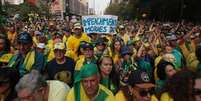Bolsonaristas pedem impeachment do ministro Alexandre Moraes em ato organizado pelo ex-presidente Jair Bolsonaro (PL), em setembro do ano passado na Avenida Paulista.  Foto: Tiago Queiroz/Estadão / Estadão