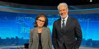 Renata Vasconcellos e William Bonner, âncora do 'Jornal Nacional': audiência em alta pela crise Brasil-EUA  Foto: Reprodução/Facebook/Jornal Nacional