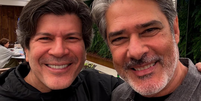 Paulo Ricardo e William Bonner se reencontram  Foto: Reprodução/Instagram/@realwbonner