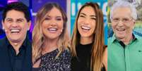 César Filho ('SBT Brasil'), Virginia ('Sabadou'), Patrícia Abravanel ('Programa Silvio Santos') e Carlos Alberto de Nóbrega ('A Praça é Nossa') garantem bons índices ao SBT no Ibope  Foto: Divulgação/SBT
