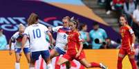 Inlglaterra e Espanha fizeram jogo emocionante na final da Euro feminina. A INglaterra foi campeã nos pênaltis.  Foto: Alexander Hassenstein/Getty Images / Jogada10