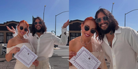 Casamento de Rachel e Guilherme nos Estados Unidos Foto: Reprodução/rachelleidig/Instagram