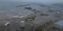 Imagem de vídeo mostra consequências de um tsunami na costa de Severo-Kurilsk, no arquipelago das ilhas Curilas, na Rússia, em 30 de julho de 2025.  Foto: © Serviço Geofísico da Academia Russa de Ciências, via AP / RFI