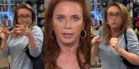 Leilane Neubarth entre trechos do vídeo postado pela apresentadora: "Ninguém precisa gostar de ninguém. Mas acredito realmente que 'o respeito é a luz que ilumina a escuridão da intolerância'" Foto: Reproduções/Instagram@leilaneneubarth