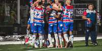 Elenco do Fortaleza comemora gol. Foto: Mateus Lotif/FEC / Esporte News Mundo