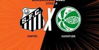 Foto: Arte Jogada10 - Legenda: Santos e Juventude fecham a 18ª rodada do Brasileirão. Times lutam para sairda zona de rebaixamento / Jogada10