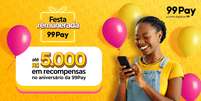 Festa remunerada: 99Pay celebra 5 anos e distribui R$50 milh&otilde;es em recompensas aos usu&aacute;rios  Foto: 99