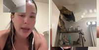 Teto desaba em apartamento de Nova York e libera "milhares de baratas"  Foto: Reprodução/TikTok