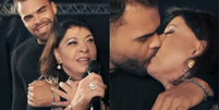 Roberta Miranda beijou o namorado Daniel Torres durante show  Foto: Reprodu&ccedil;&atilde;o/Instagram