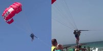 Turista inglesa denuncia assédio em voo de paraquedas  Foto: Reprodução/X