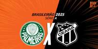 Foto: Arte/Jogada10 - Legenda: Palmeiras encara o Ceará pela 19ª rodada do Campeonato Brasileiro / Jogada10