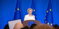 Von der Leyen e outros líderes europeus divulgaram comunicado sobre guerra  Foto: ANSA / Ansa - Brasil