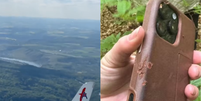 Celular despenca de avião a mais de 800 metros de altura e não quebra  Foto: Reprodução/Instagram:@ashprange