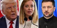 Meloni entre Trump e Zelensky  Foto: ANSA / Ansa - Brasil