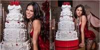 Bolo de anivers&aacute;rio de Bruna Marquezine foi decorado com cerejas  Foto: Reprodu&ccedil;&atilde;o/Instagram