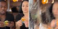Influenciadores foram atingidos por carro dentro de restaurante, enquanto gravavam vídeos  Foto: Reprodução/Instagram