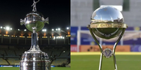 Troféus da Copa Libertadores e da Copa Sul-Americana  Foto: Divulgação/Conmebol