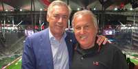 Ancelotti e Zico em um dos camarotes no Maracanã –  Foto: Divulgação / CBF / Jogada10