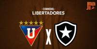  Foto: Arte Jogada10 - Legenda: LDU e Botafogo brigam por uma vaga às quartas da Libertadores / Jogada10
