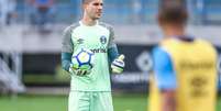 Foto: Marcelo Grohe, quando era do Grêmio durante treino, em 2018 ( Lucas Uebel/ Grêmio) / Gávea News