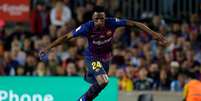 Yerry Mina em a&ccedil;&atilde;o pelo Barcelona  Foto: Jeroen Meuwsen/Soccrates/Getty Images
