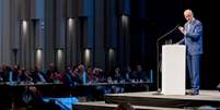 "O Estado de bem-estar social, da forma como o temos hoje, já não é mais financiável com o que conseguimos produzir economicamente", disse Friedrich Merz em evento da CDU Foto: DW / Deutsche Welle
