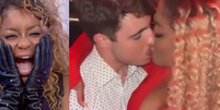 ‘Foi uma delícia’: Cariúcha, de 41 anos, rasga elogios a João Augusto, filho de Gugu, de 23, após beijão em festa.  Foto: Reprodução, SBT/X / Purepeople