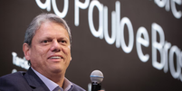 O governador de São Paulo, Tarcísio de Freitas, participou de solenidade de 20 anos do Republicanos   Foto: Pablo Jacob/Governo SP