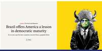Capa do The Economist com Bolsonaro  Foto: Reprodução/The Economist