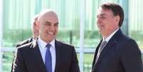 Alexandre de Moraes e Jair Bolsonaro.  Foto: Marcos Corr&ecirc;a/PR / Portal de Prefeitura