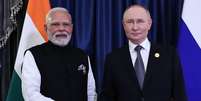 Modi e Putin durante cúpula na China  Foto: ANSA / Ansa - Brasil