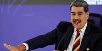 O presidente da Venezuela, Nicolás Maduro, durante entrevista coletiva com jornalistas da imprensa internacional, em 1° de setembro de 2025.  Foto: REUTERS - Leonardo Fernandez Viloria / RFI