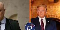 Moares, Trump e Bolsonaro.  Foto: Victor Piemonte/STF e Alan Santos/PR. / Portal de Prefeitura
