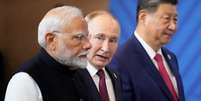 Os líderes de Índia, Rússia e China se reuniram na segunda-feira (1/9)  Foto: Getty Images / BBC News Brasil