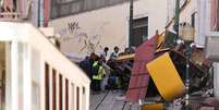 Destroços do Elevador da Glória, em Lisboa  Foto: ANSA / Ansa - Brasil