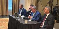 Reunião pré-audência no USTR com o presidente da CNI com Ricardo Alban, e o consultor da CNI, emabixador ROberto Azevêdo  Foto: &copy; CNI / RFI