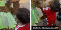 Jogador da Seleção aponta racismo após filho ser ignorado por personagem na Disney de Paris  Foto: Reprodução/Instagram