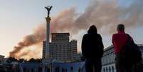 Rússia atingiu o distrito governamental de Kiev, próximo à emblemática Praça da Independência (Maidán)  Foto: Reuters / BBC News Brasil