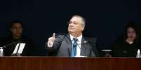 Flávio Dino, ministro do STF, vota no julgamento da Ação Penal 2.668, que apura tentativa de golpe de Estado  Foto: Divulgação/Luiz Silveira/STF