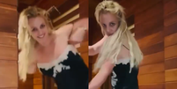 Britney Spears dan&ccedil;a em banheiro de restaurante  Foto: Reprodu&ccedil;&atilde;o/Instagram
